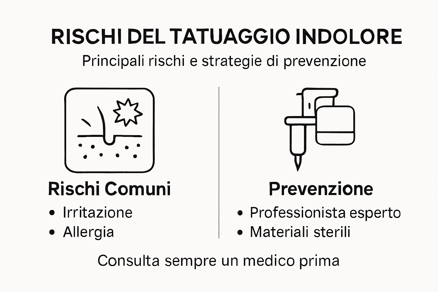 Infografica: tutto quello che c’è da sapere su tatuaggi indolori, rischi e consigli per evitarli