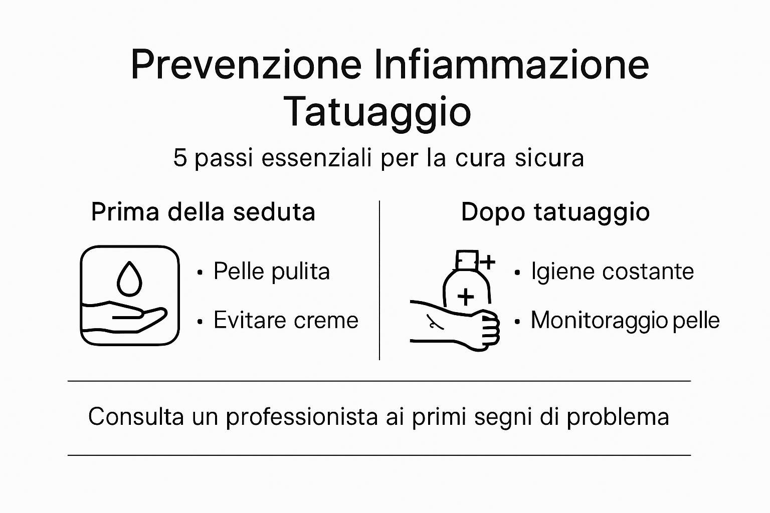 Guida illustrata: come prevenire l’infiammazione dopo un tatuaggio