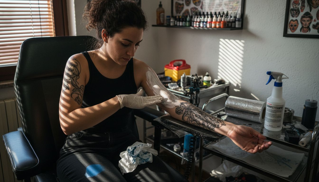 Applicare una crema anestetica prima di farsi un tatuaggio