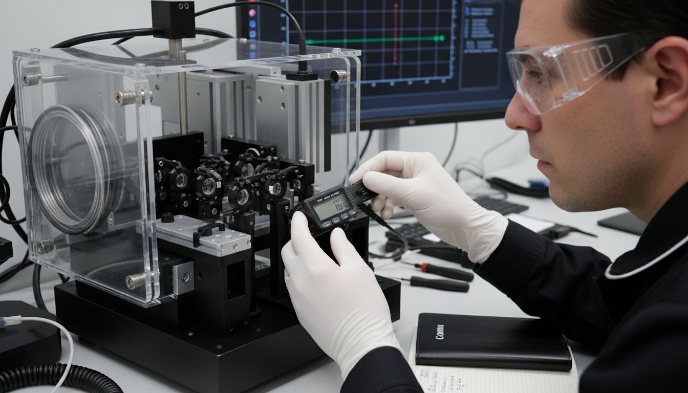 Lasersystem Einrichtung Präzision