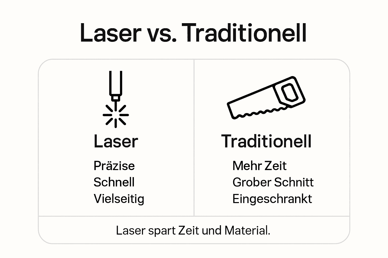 Infografik: Warum Lasertechnologie herkömmlichen Verfahren überlegen ist
