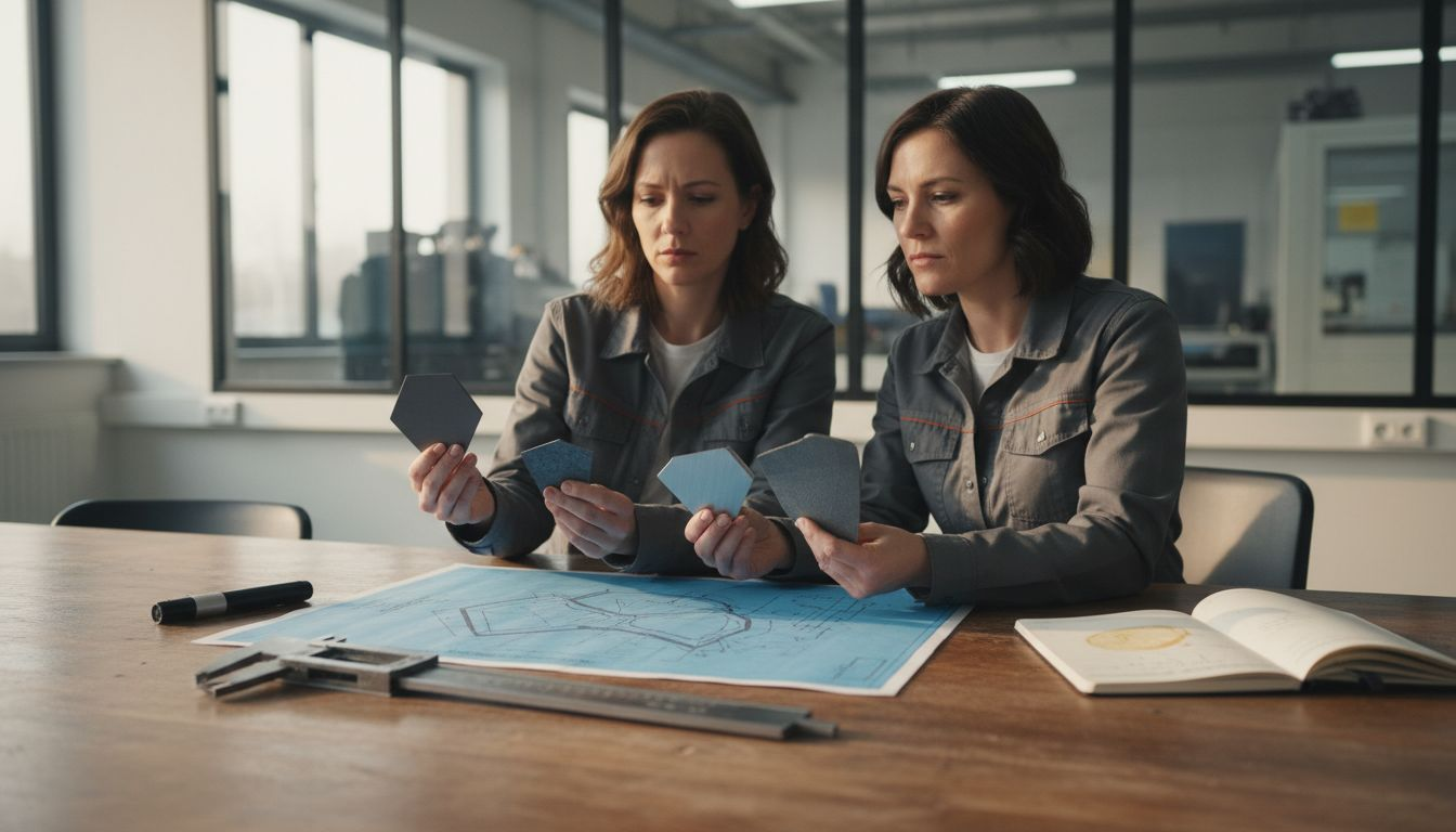 Kreative Köpfe aus dem Designerinnen-Team nehmen ein neuartiges Laserprodukt mit geometrischer Formgebung unter die Lupe.