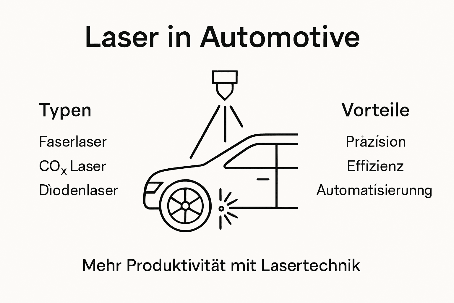 Infografik: Die wichtigsten Einsatzgebiete und Vorteile der Lasertechnologie im Überblick