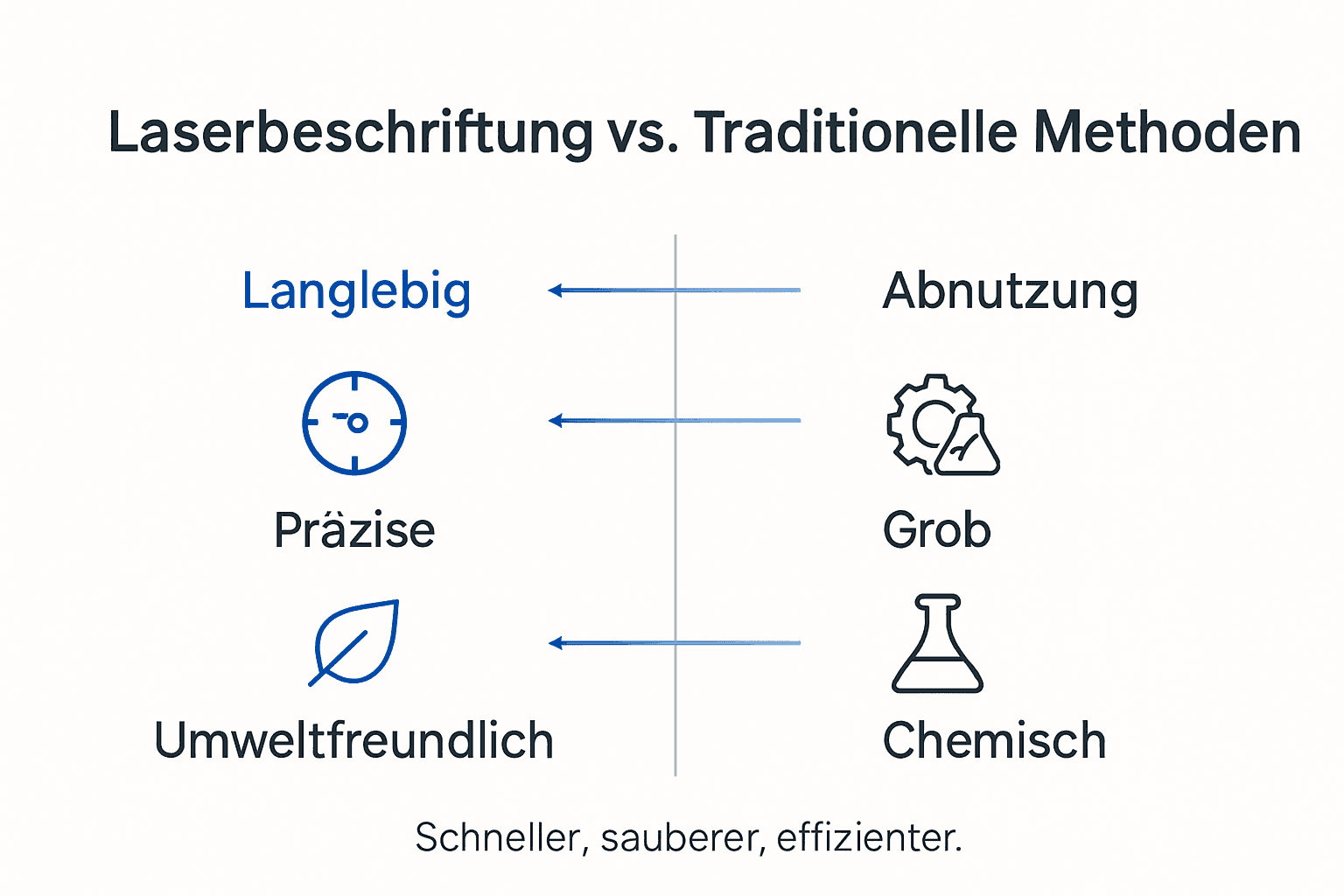 Infografik: Warum Laserbeschriftung herkömmlichen Verfahren überlegen ist