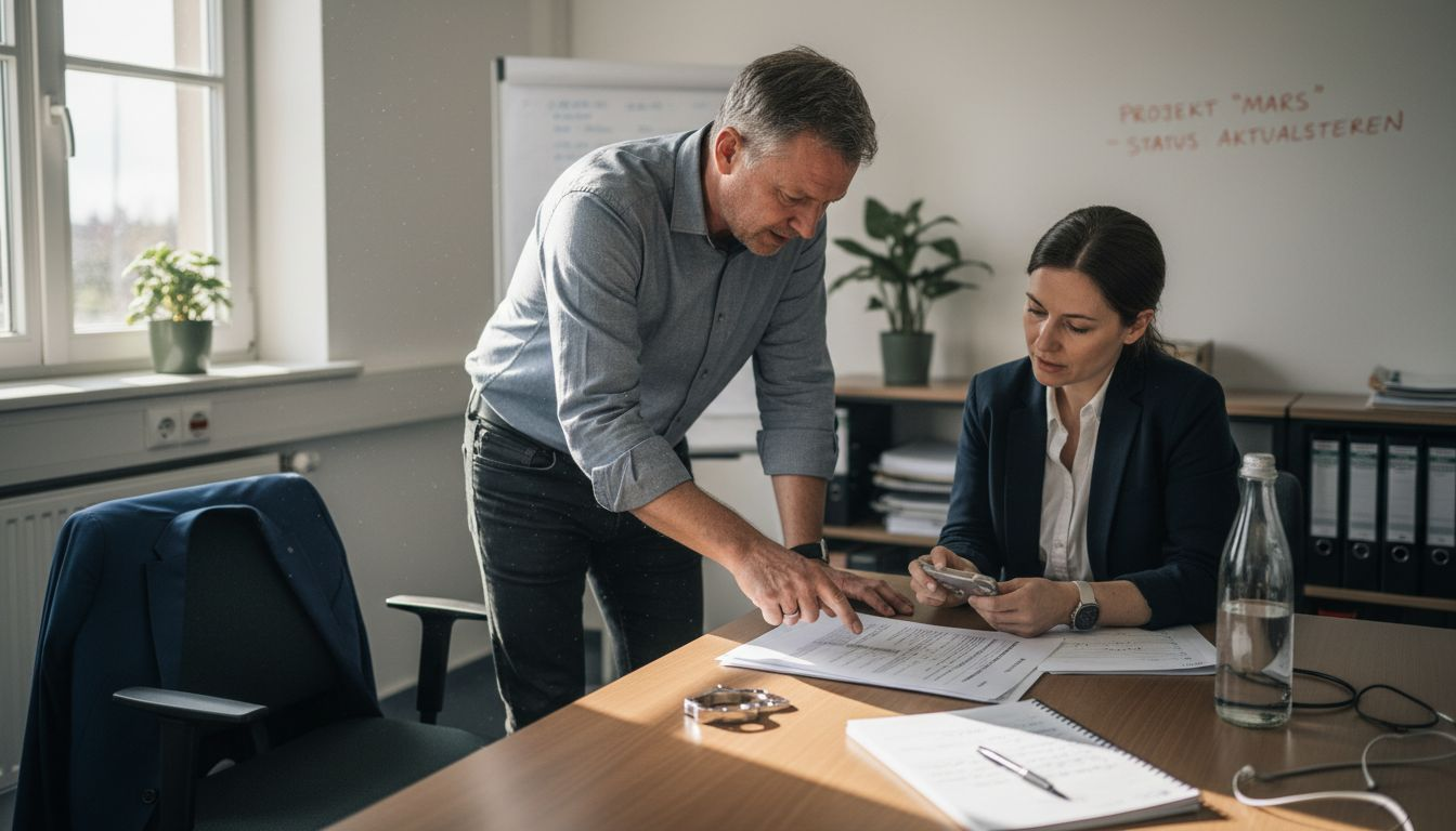 Kunde und Lieferant tauschen sich über das Lasermusterprojekt aus.