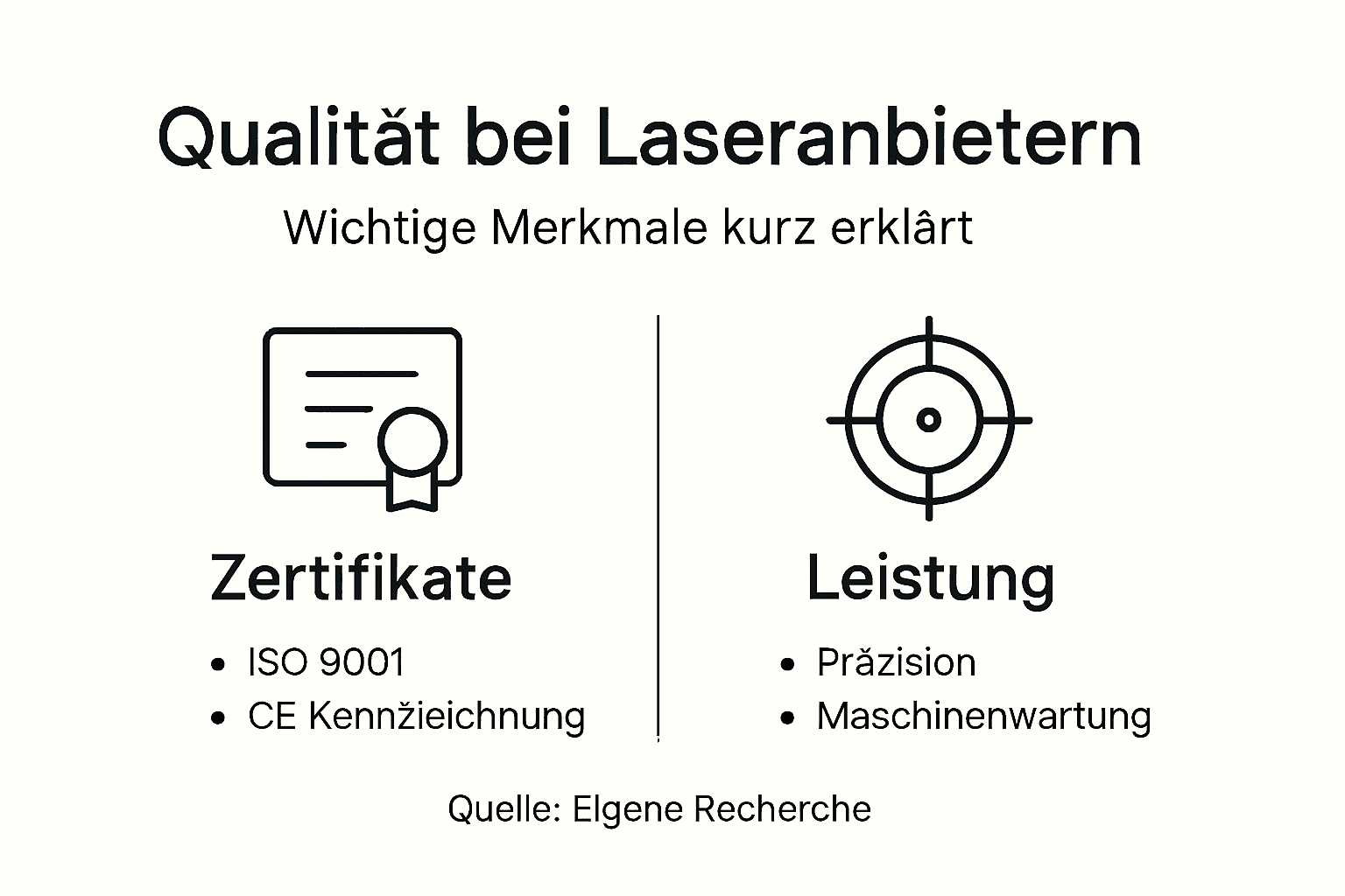 Infografik: Worauf Sie bei der Auswahl eines Laseranbieters achten sollten