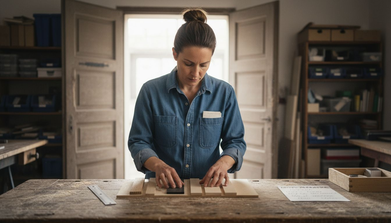 Eine Mitarbeiterin überprüft die verwendeten Materialien und stellt die Laserparameter passend ein.