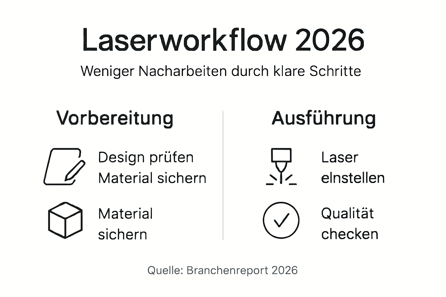 Infografik: Effizienter Laserprozess mit minimalem Nachbearbeitungsaufwand