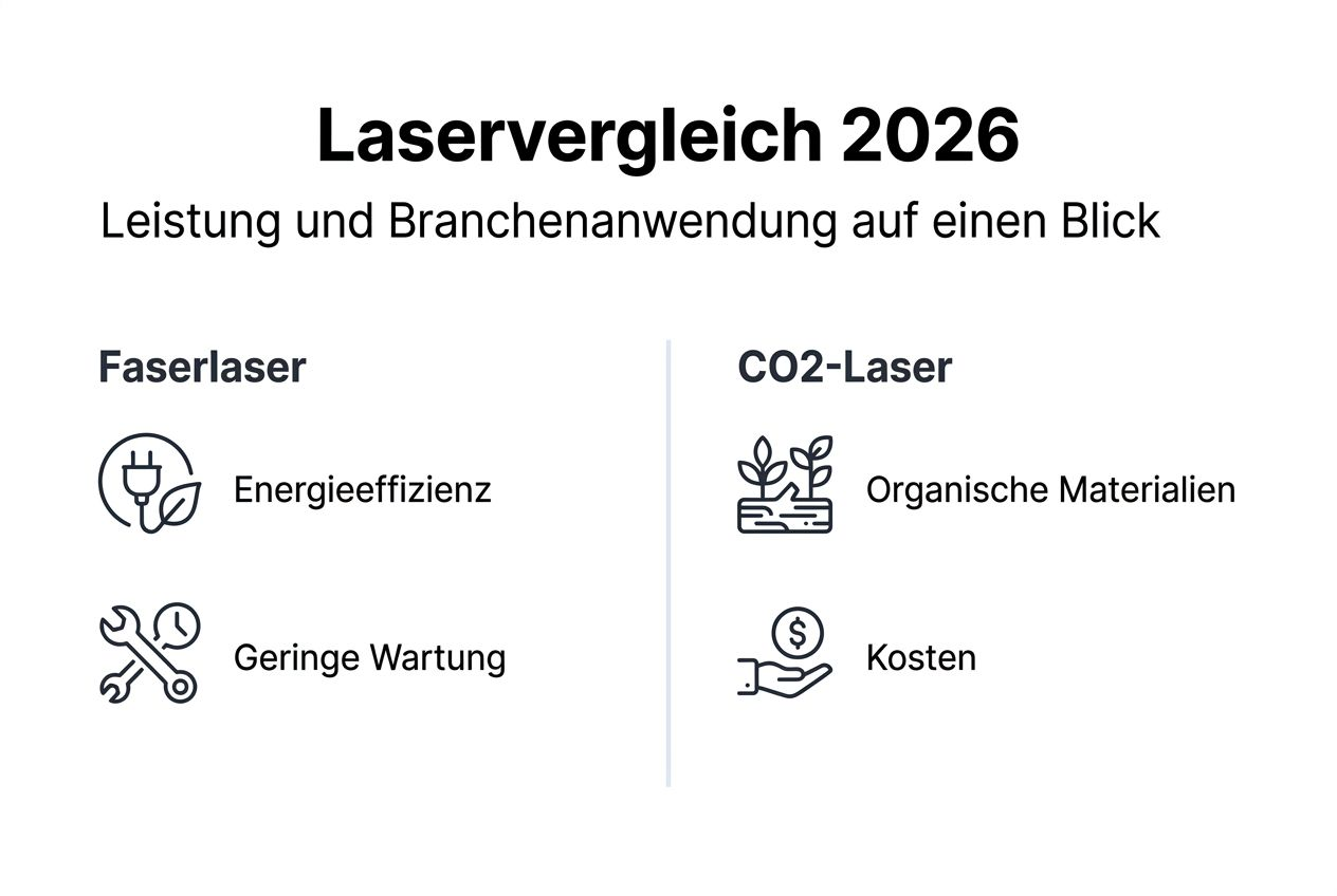 Infografik: Faserlaser und CO2-Laser im direkten Vergleich