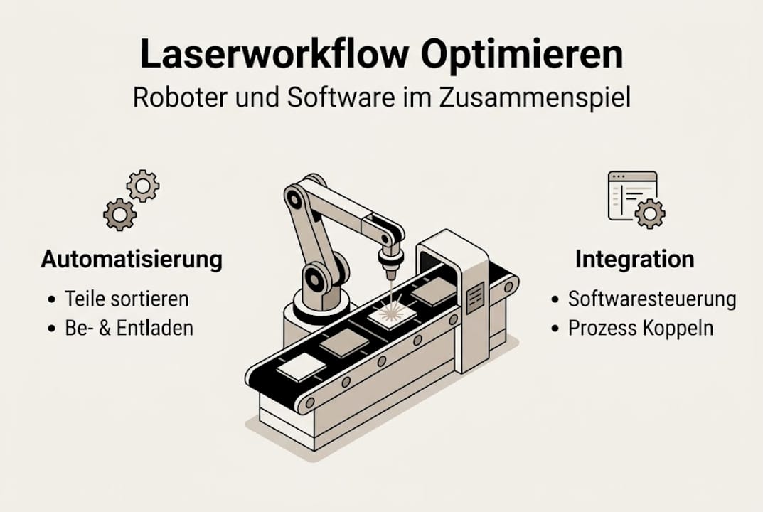 Übersicht: Automatisierte Laserprozesse und deren nahtlose Integration in den Workflow