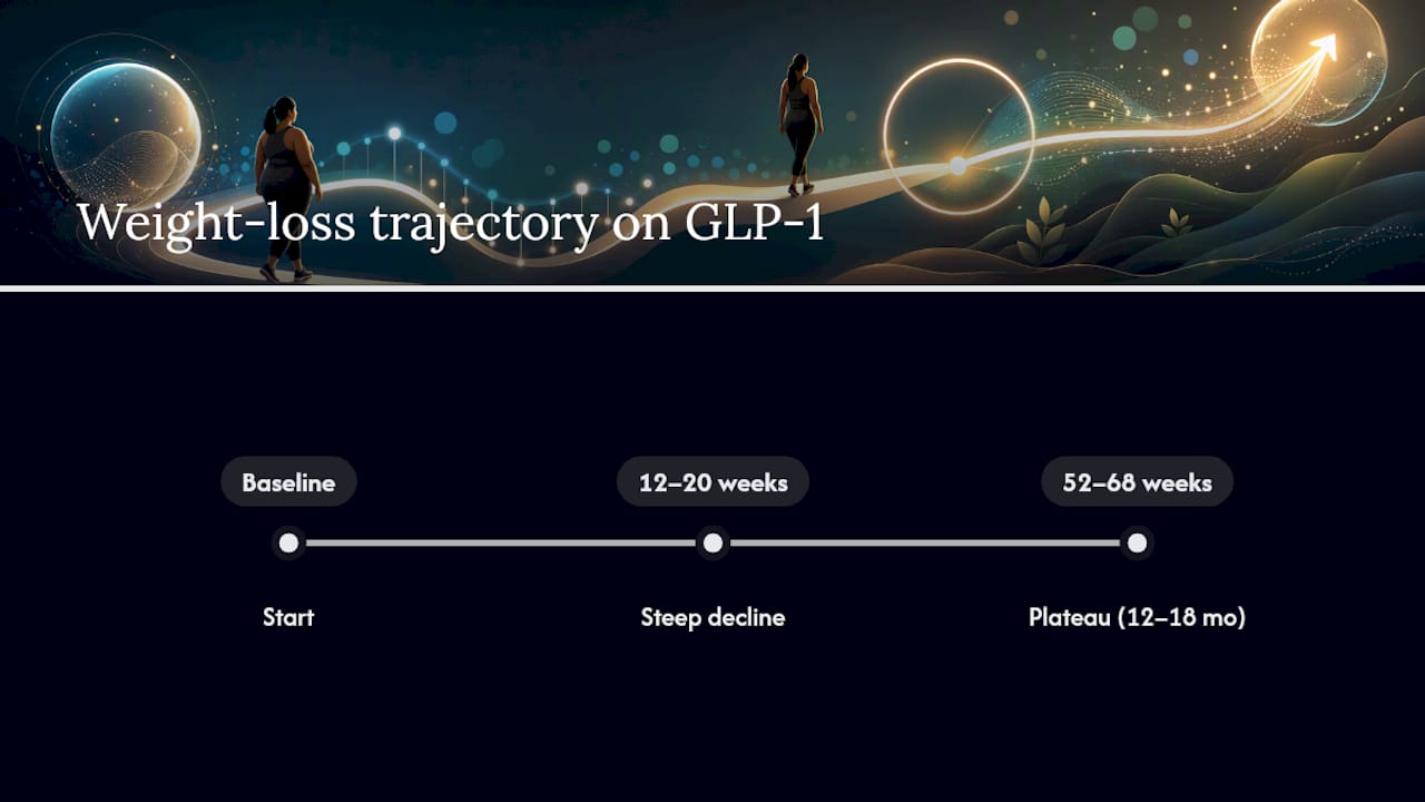 GLP-1 weight loss plateau timeline
