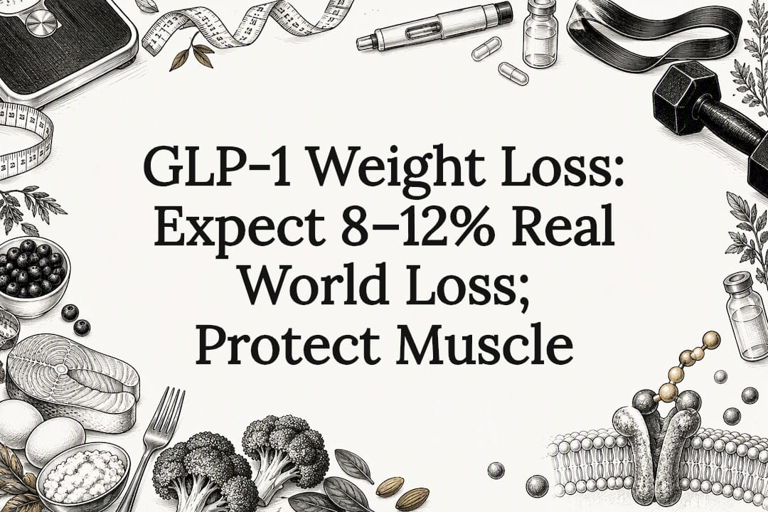 GLP-1 Weight Loss: Expect 8–12% Real World Loss; Protect Muscle