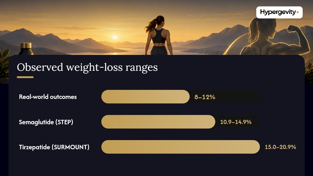 GLP-1 weight loss outcome comparison