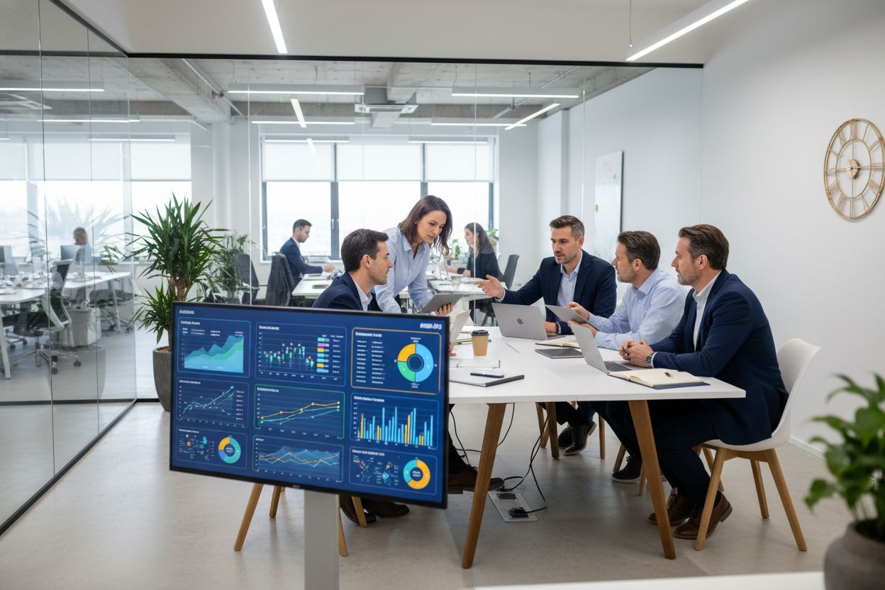 bedrijfsprestatie teamoverleg