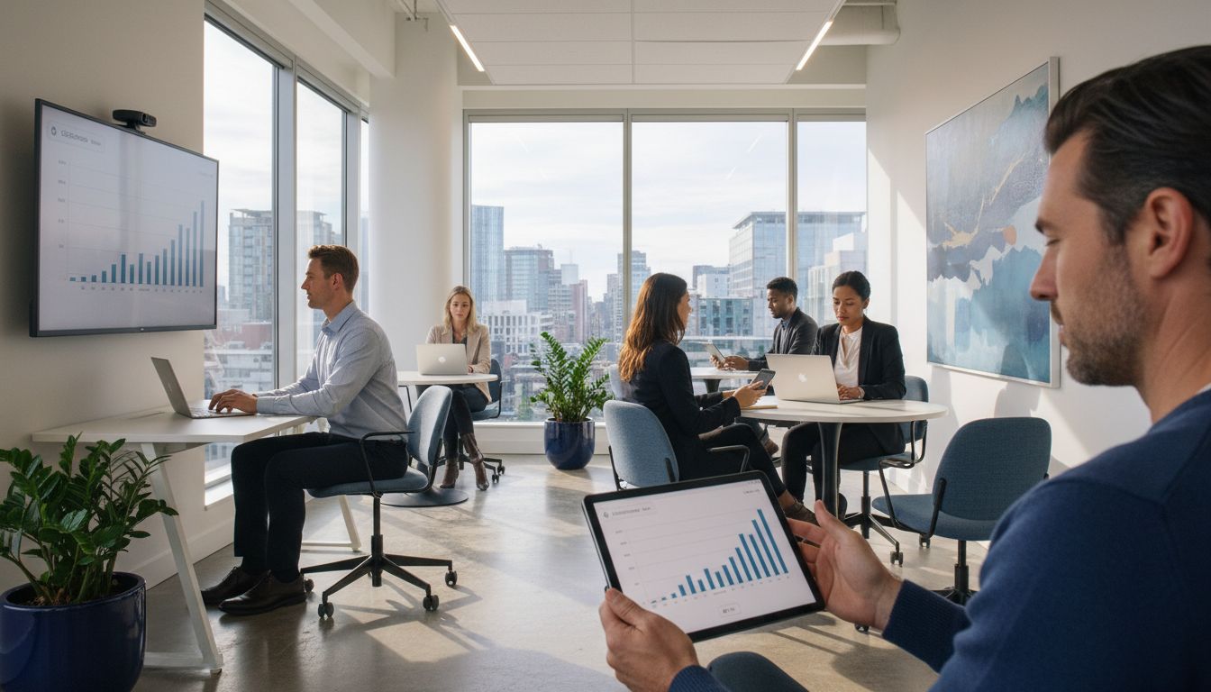 mobiel zakelijk teamwork