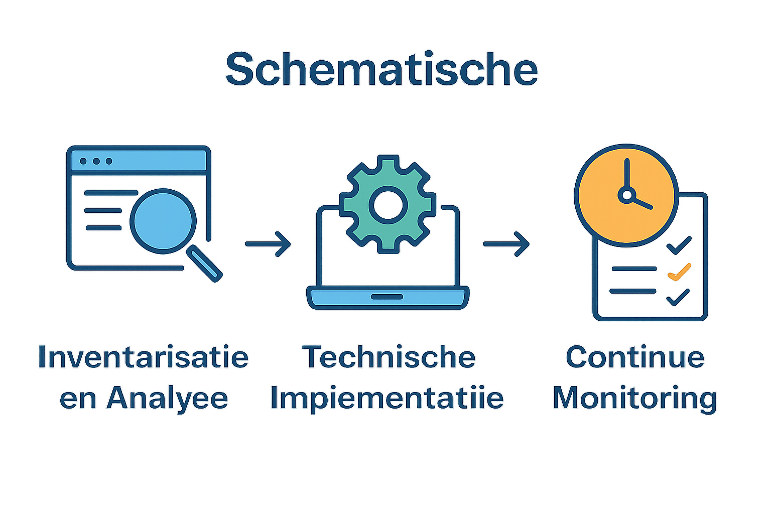 Infographic met drie stappen voor digitale toegankelijkheid