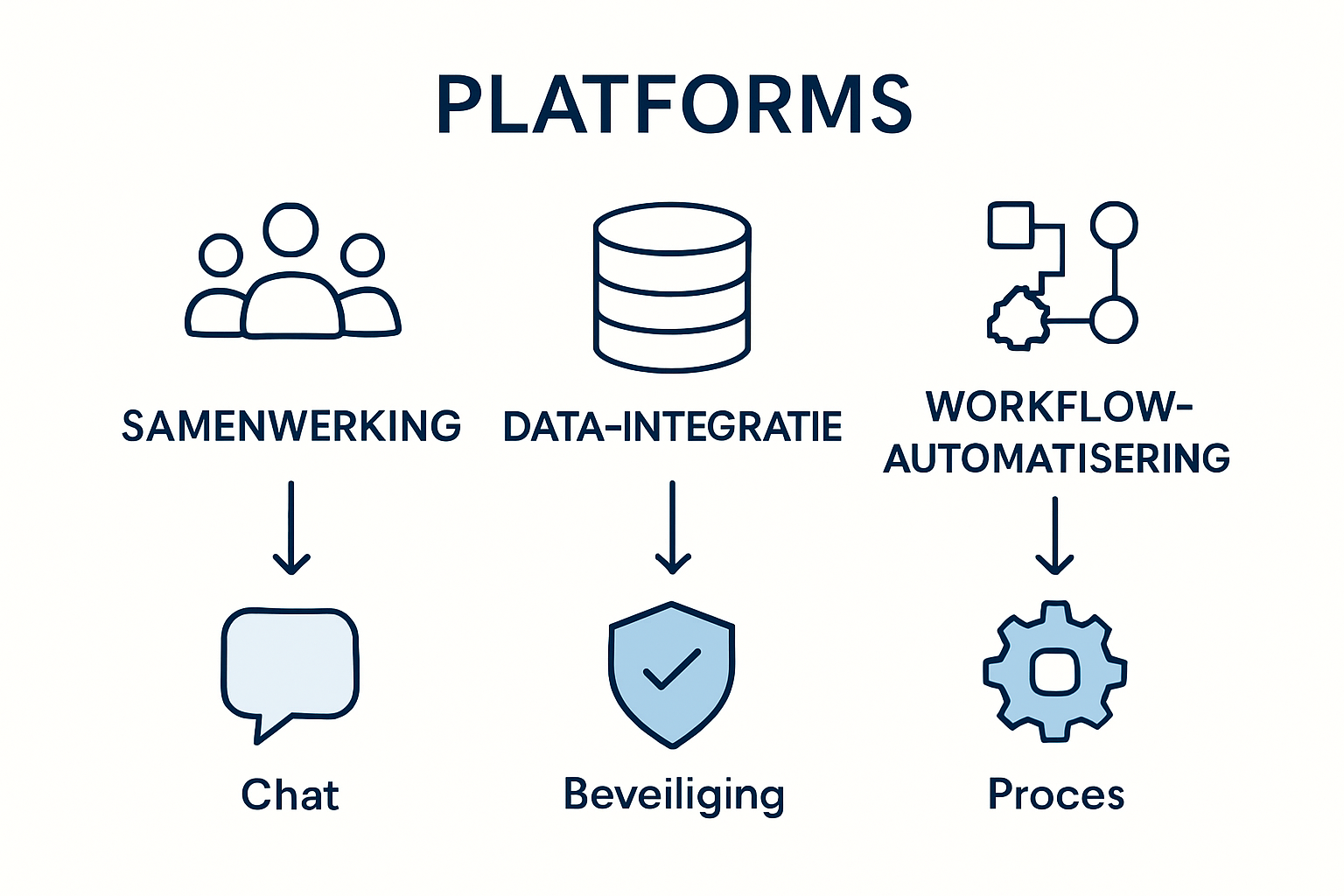 Infographic comparing business platform types