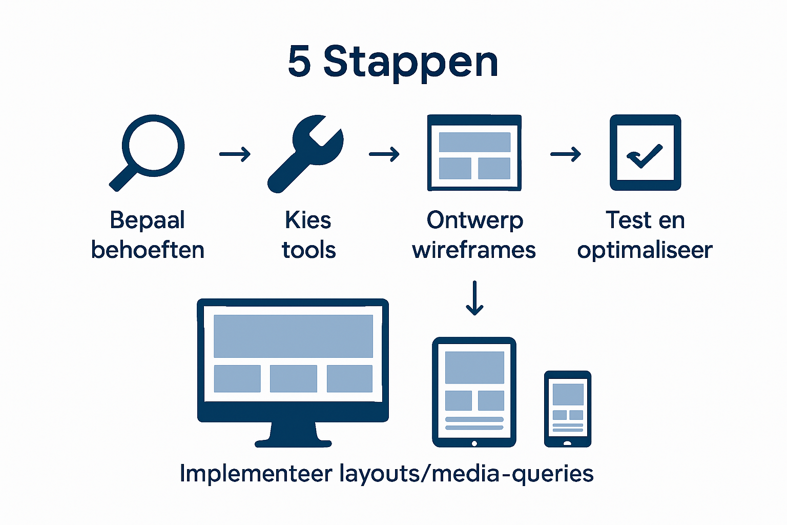 Infographic: in 5 stappen naar een responsive website