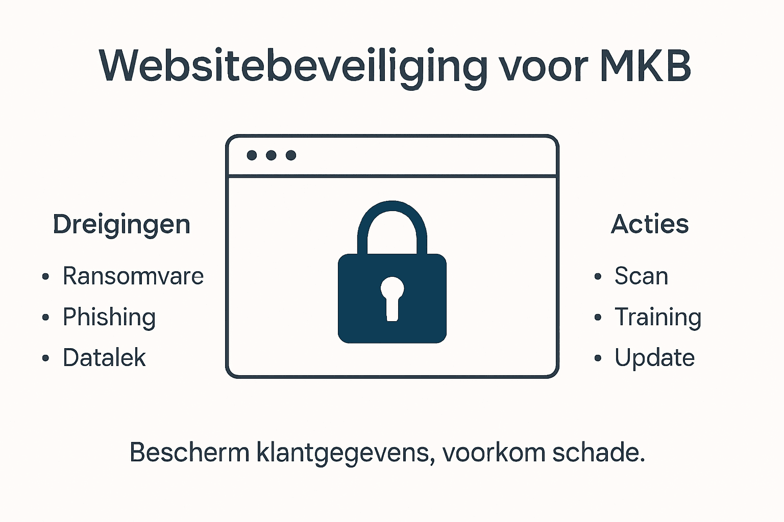 Overzichtelijke infographic: websitebeveiliging voor het mkb
