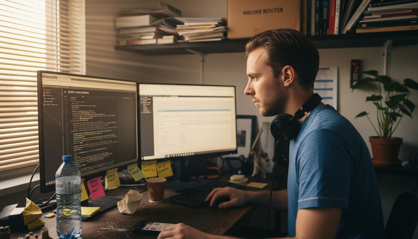 Ontwikkelaar die het migratieproces van een domein coördineert