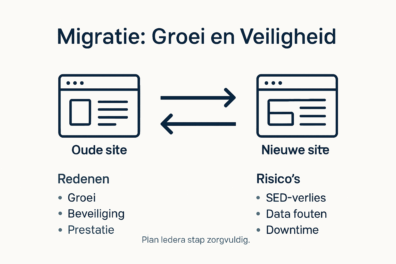 Infographic over migratie: motieven en valkuilen