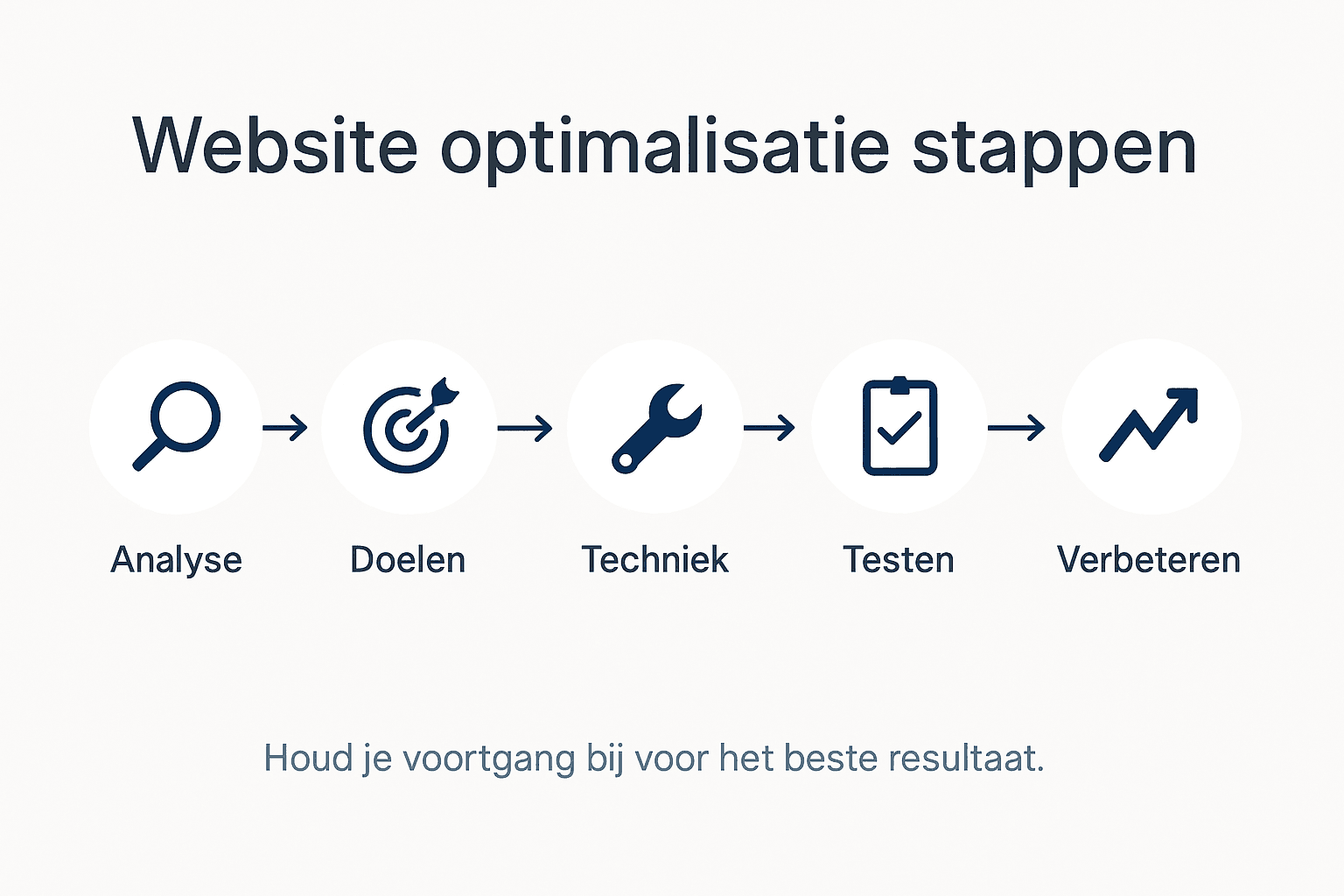Infographic: stappenplan voor het optimaliseren van je website