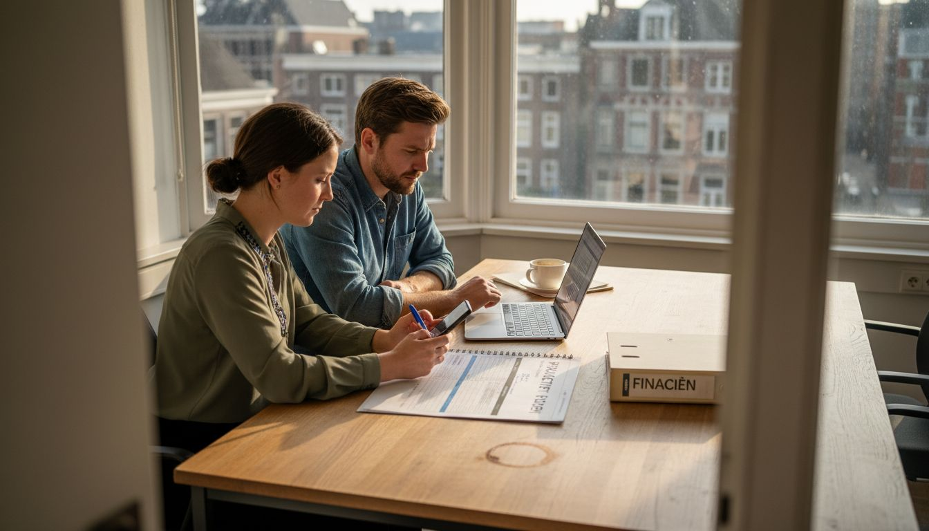 Twee mkb-ondernemers overleggen over een digitaal project