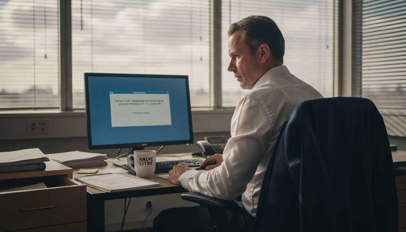 Manager zit met de handen in het haar na cyberaanval op mkb-kantoor