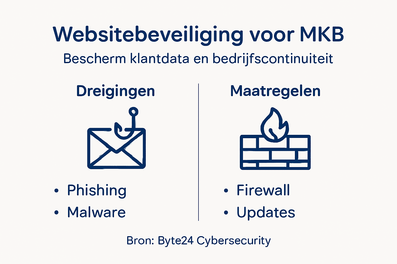 Overzicht: de belangrijkste aandachtspunten voor de beveiliging van je MKB-website