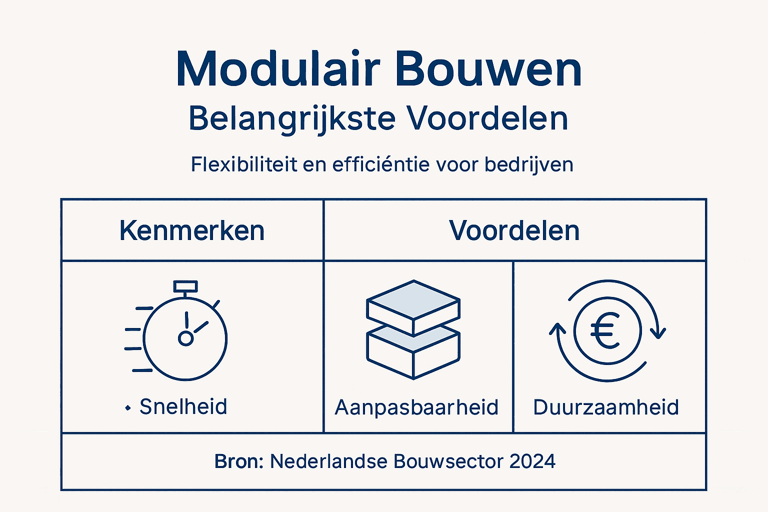 Infographic: de voordelen van modulair bouwen op een rij