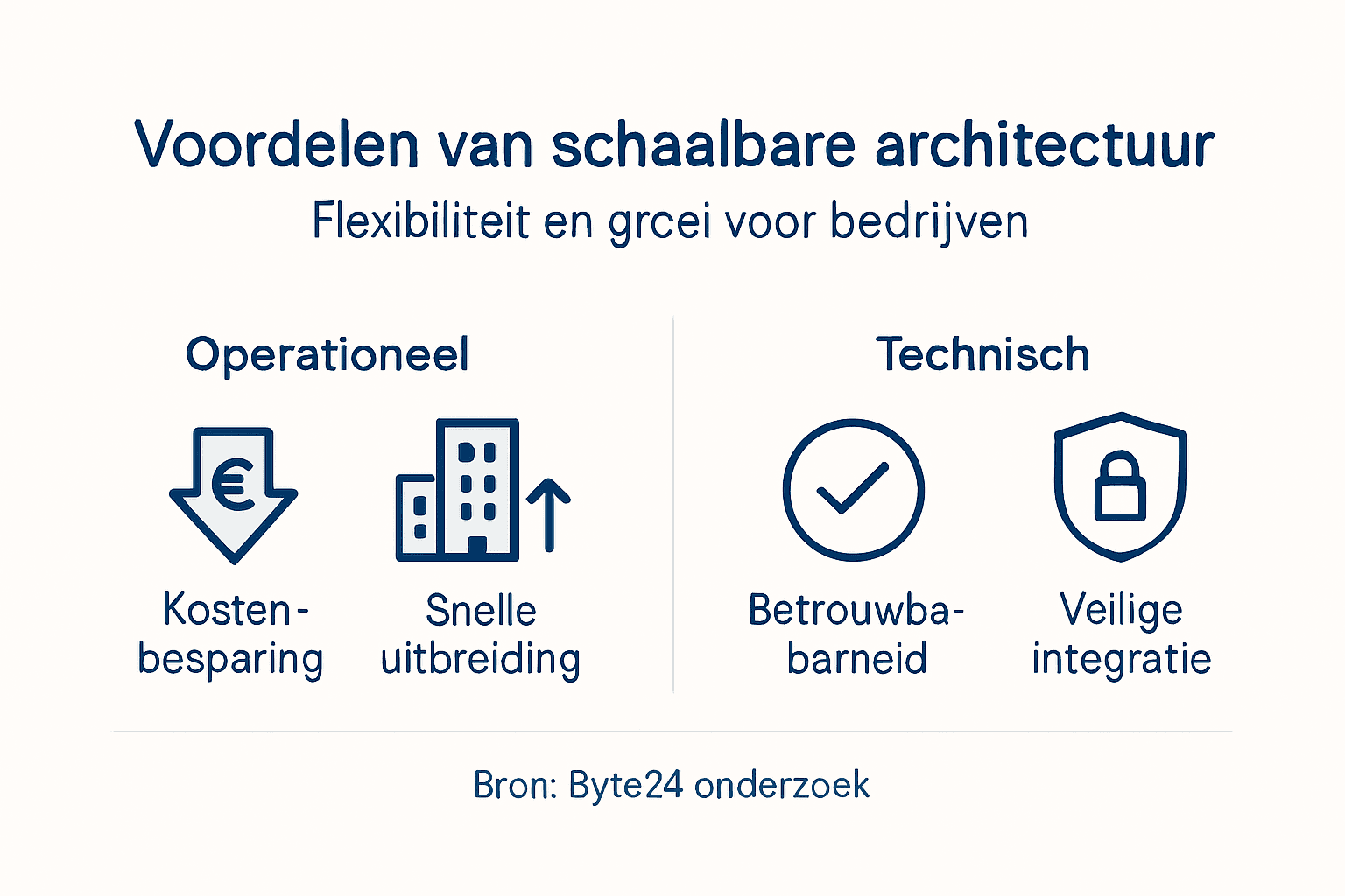 Infographic: de voordelen van een schaalbare architectuur op een rij