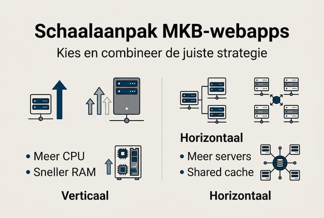 Infographic: hoe het mkb kan opschalen – horizontaal en verticaal uitgelegd