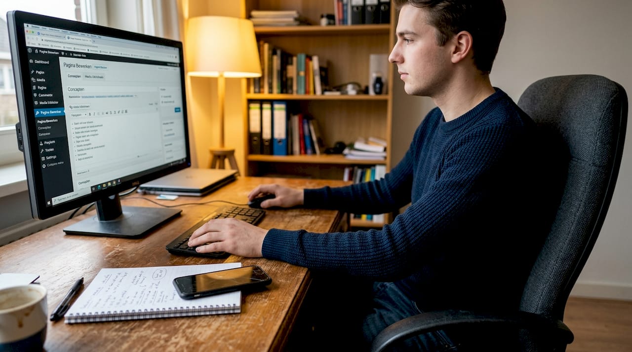 Man werkt met een CMS zonder technische voorkennis