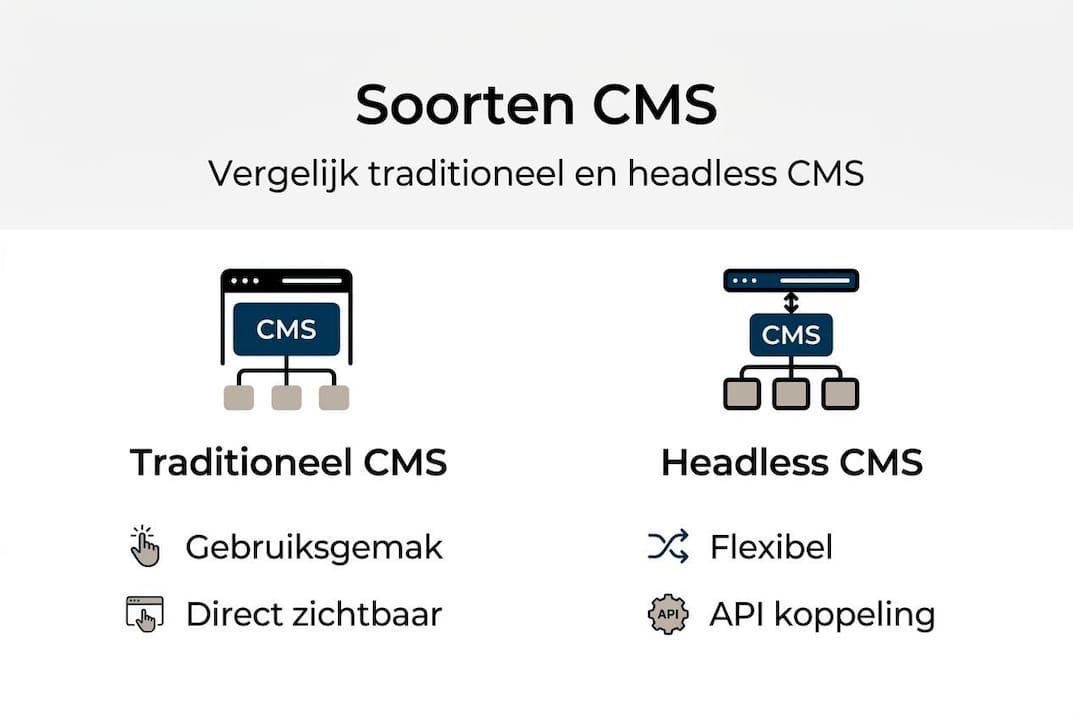 Infographic traditioneel vs headless cms