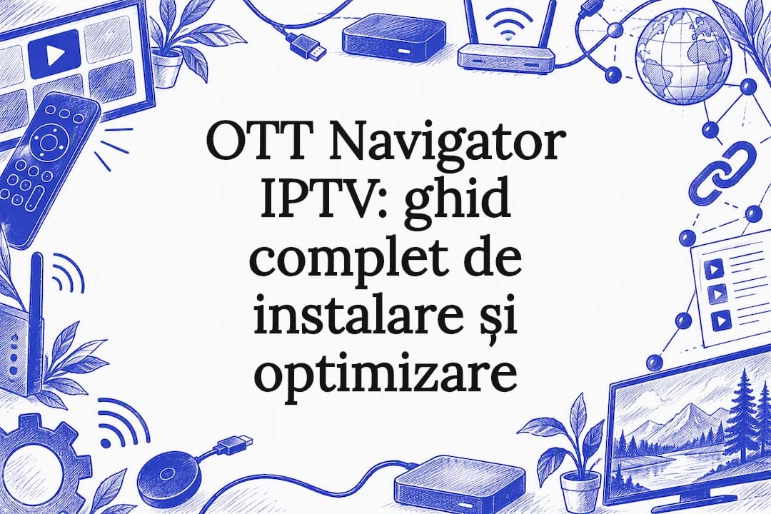Ilustrație decorativă pentru ghidul OTT Navigator