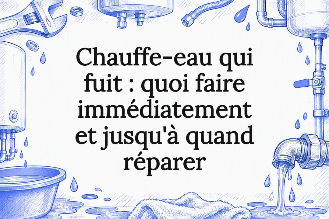 Image d'illustration montrant une fuite sur un chauffe-eau