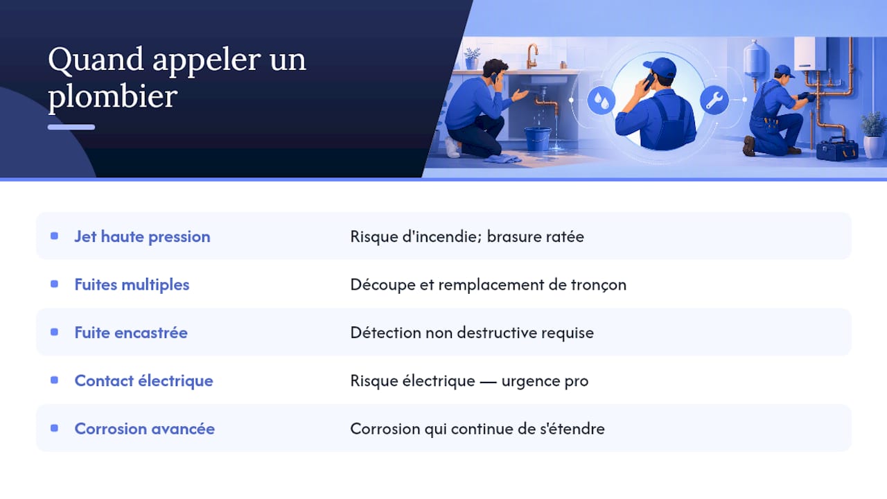 Signes indiquant qu'il faut appeler un plombier