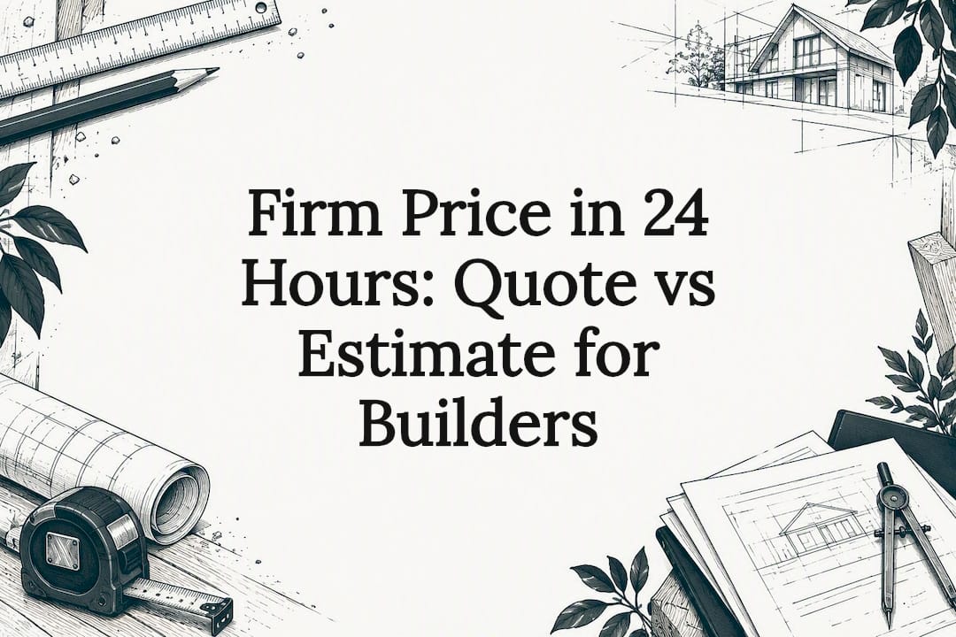 Construction quote and estimate title card