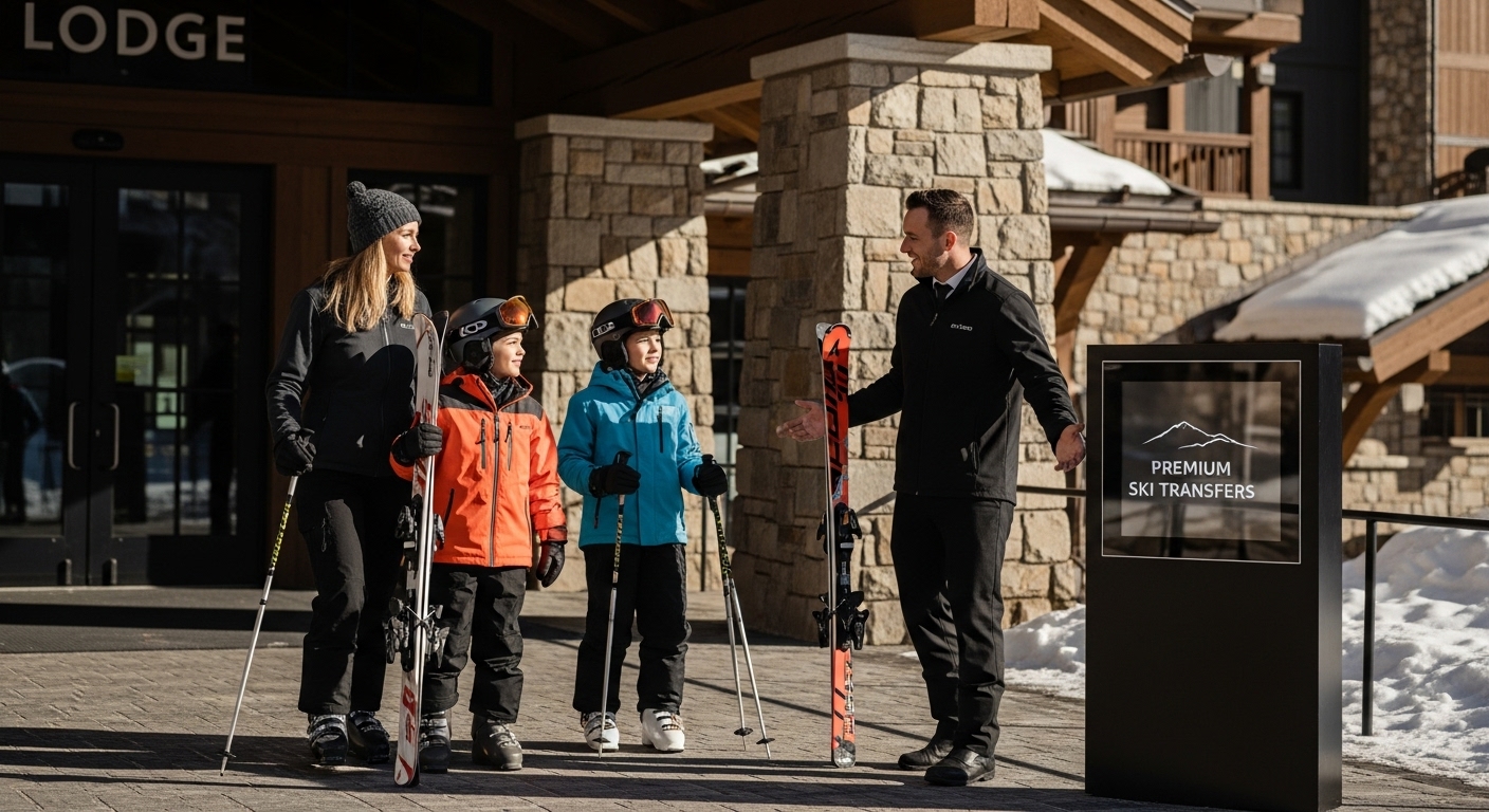 premium ski transfers arrival