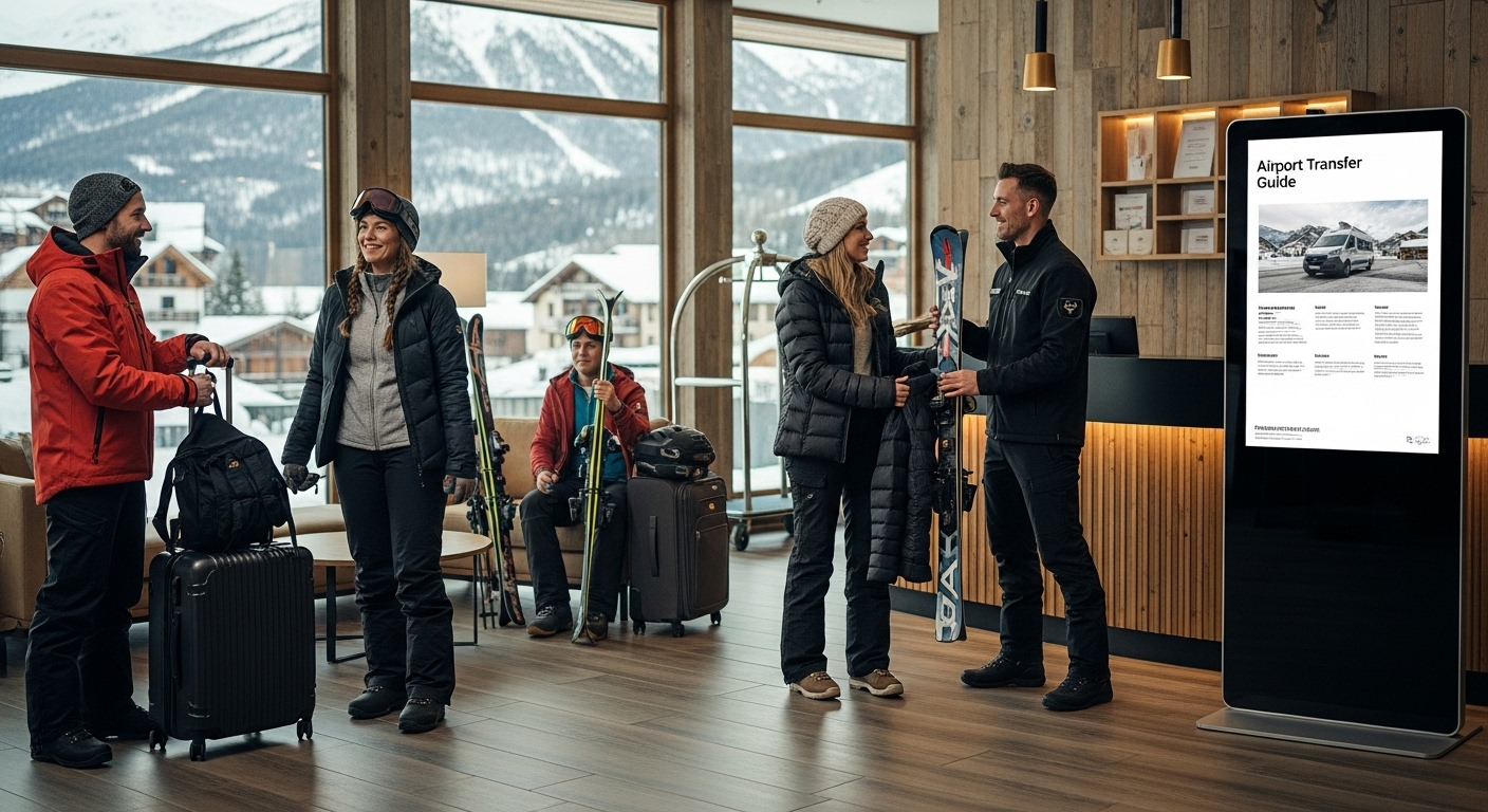 ski resort transfer arrival