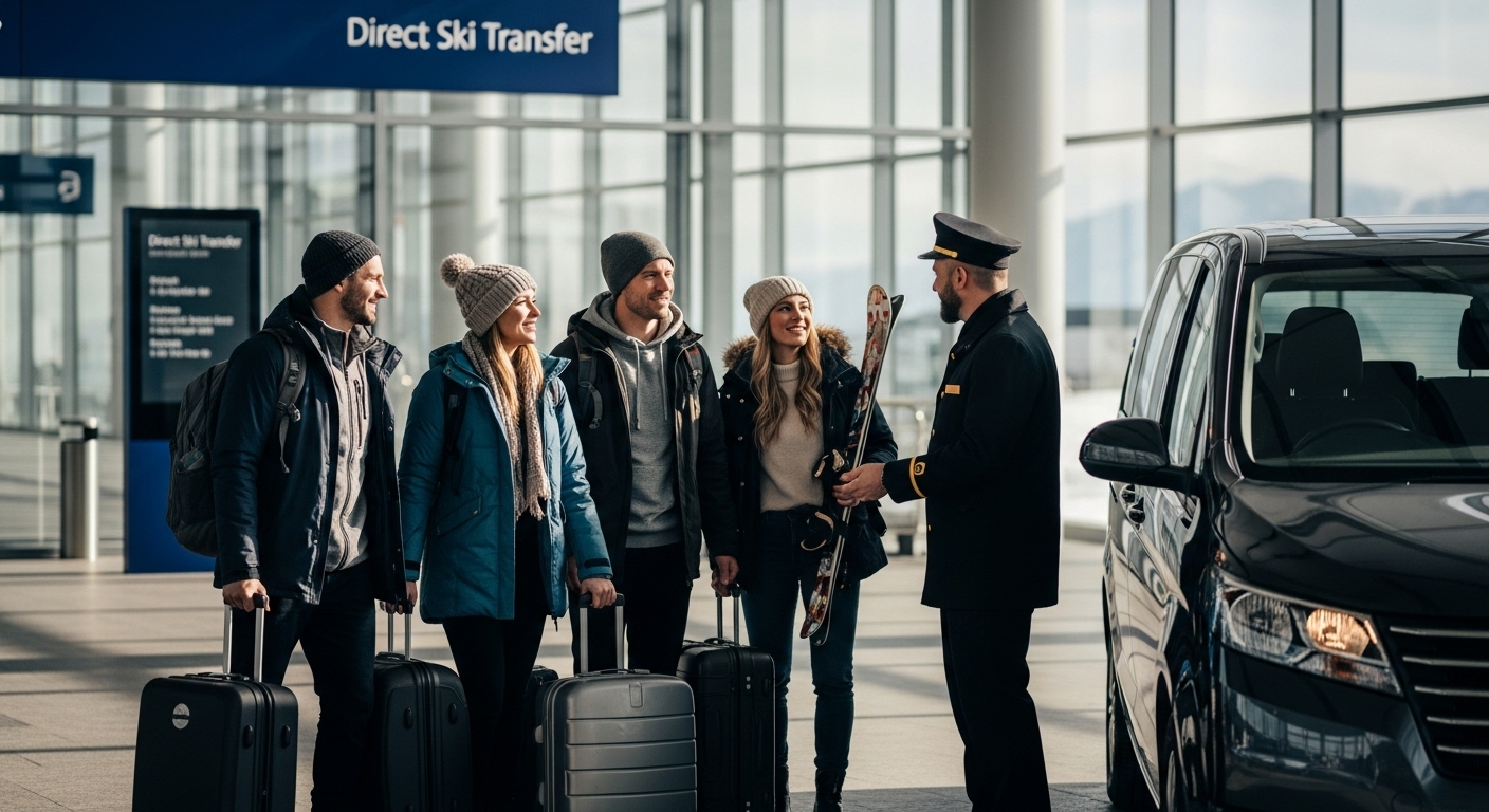 direct ski transfer arrival