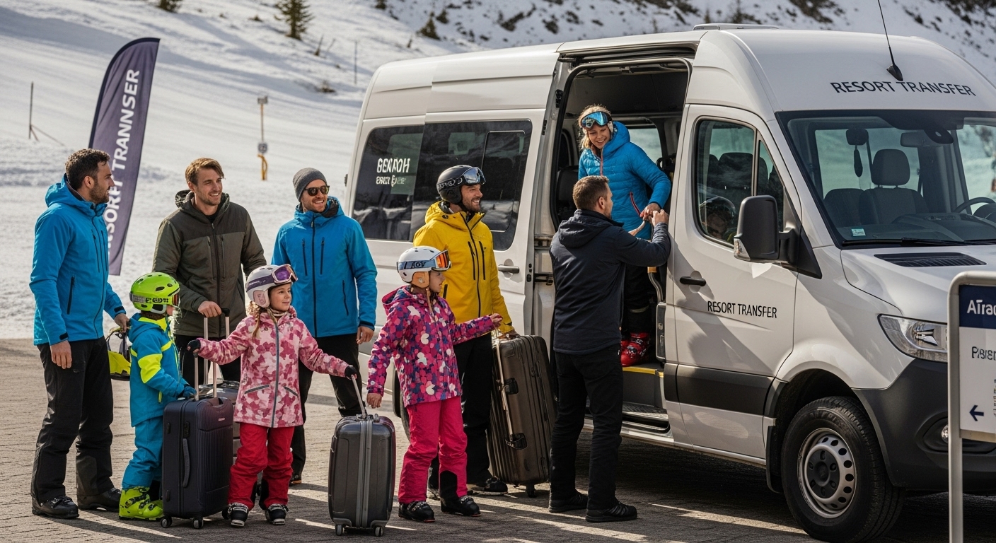 resort transfer ski arrival