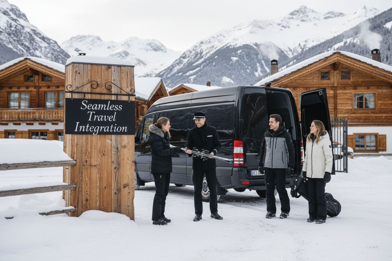 ski resort transfer arrival