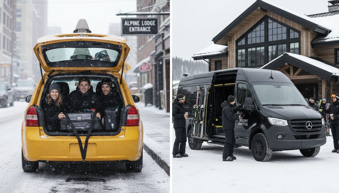 taxi vs ski transfer