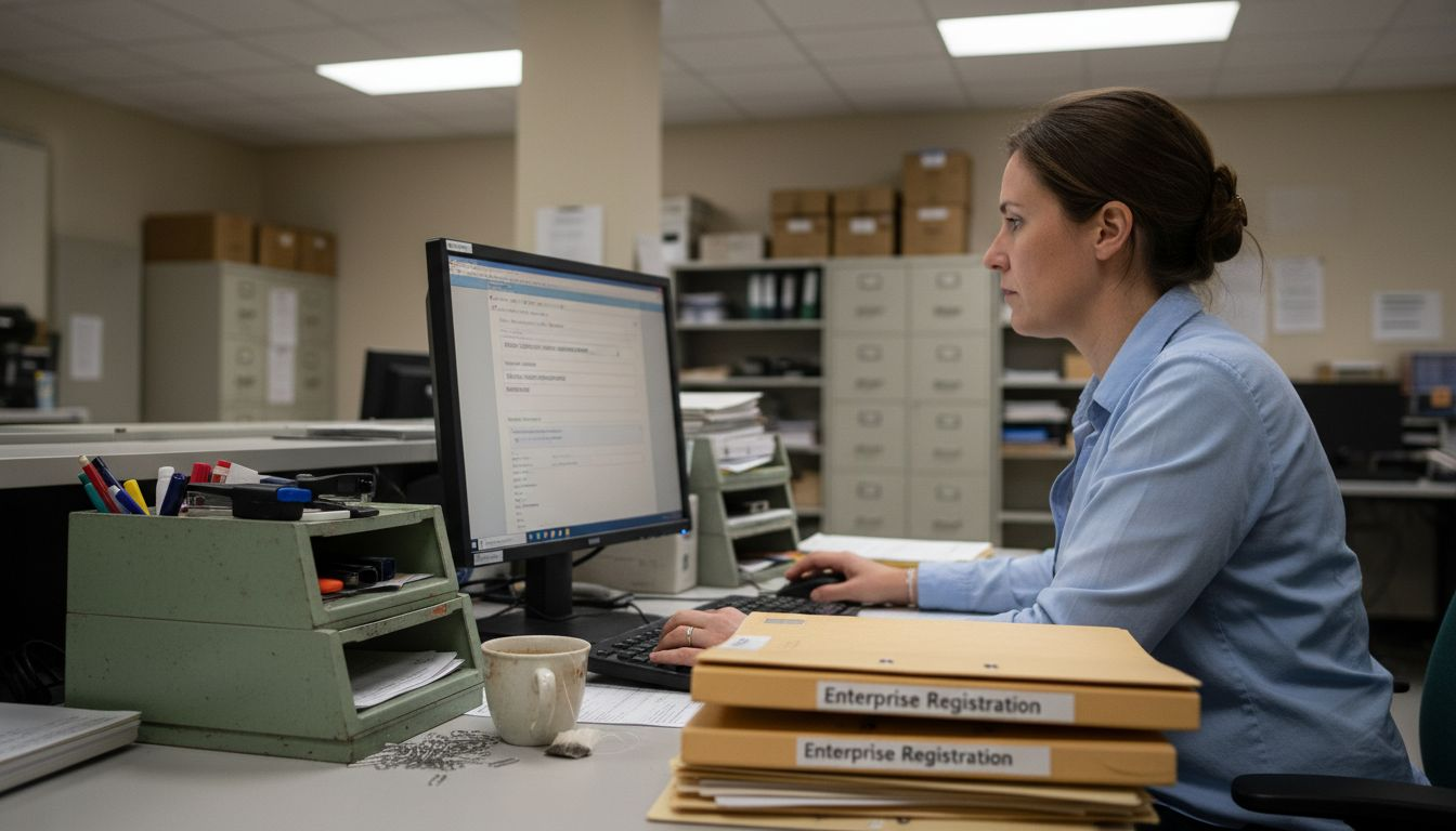 Swiss administrator entering UID registration data