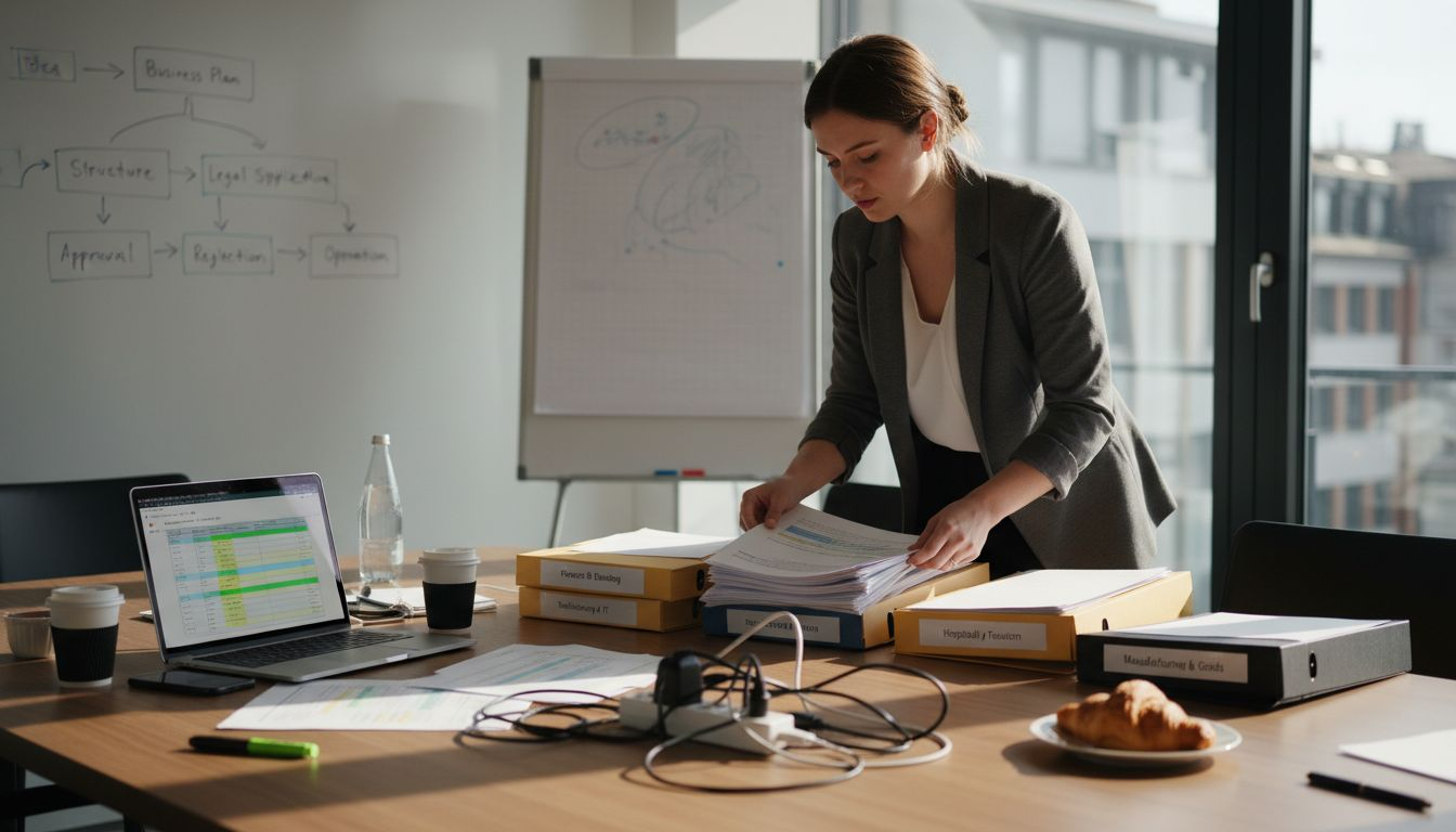 Organizing Swiss business permit folders