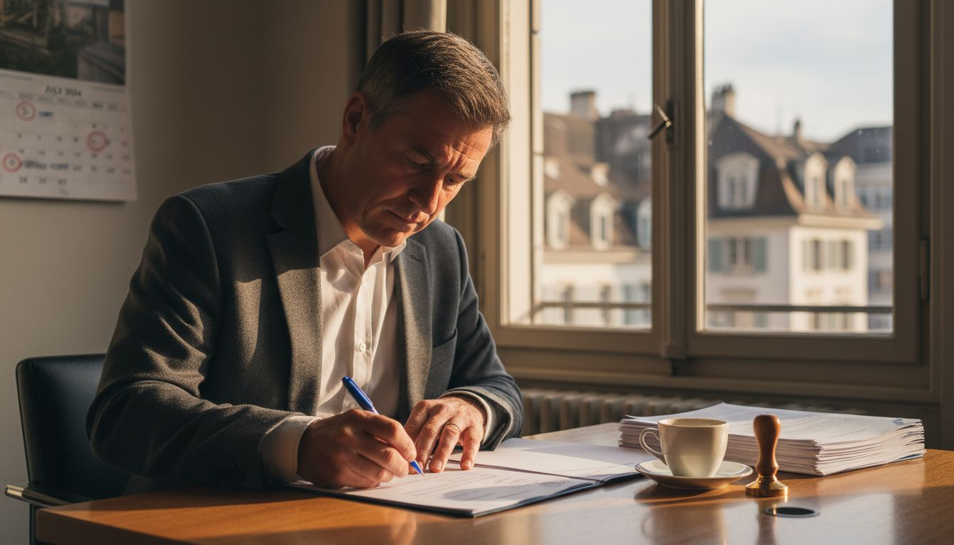 Signing Swiss branch legal documentation