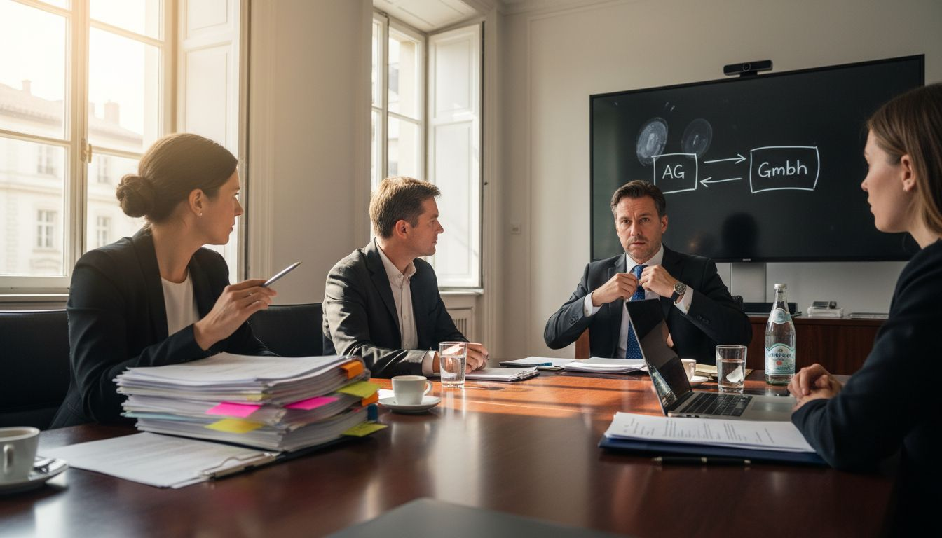 Swiss boardroom discussion AG versus GmbH