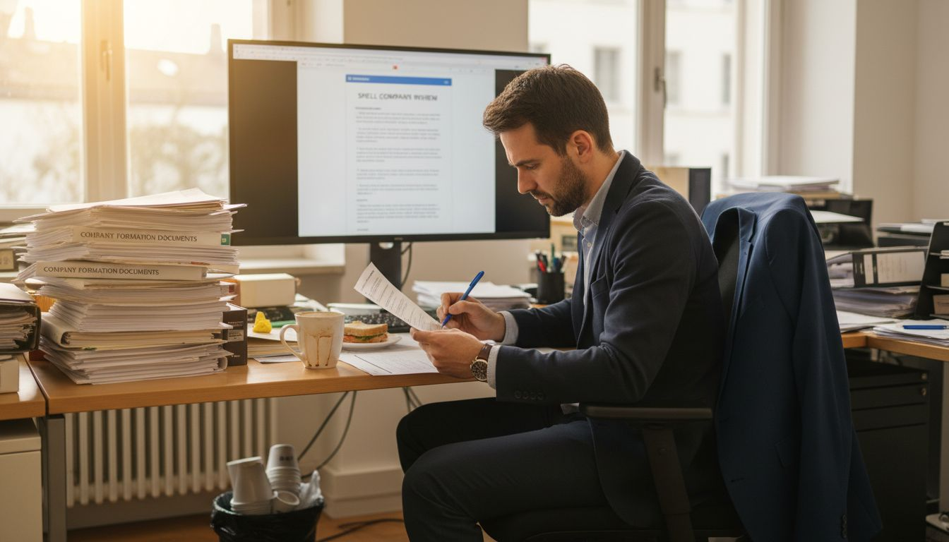 Legal associate conducting due diligence review