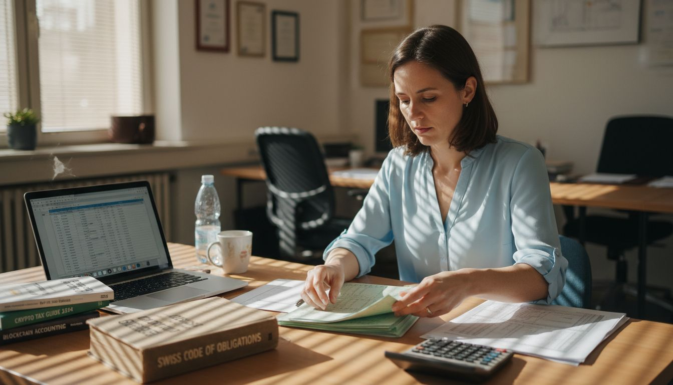Woman organizes Swiss crypto ledger documents